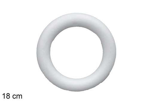 [117546] Coroa de poliestireno branco 18 cm