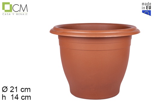 [102827] Vaso de plástico em forma de sino em terracota 21 cm