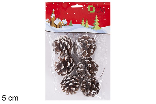 [117599] Pack 6 ananas nevosi in blister 5 cm