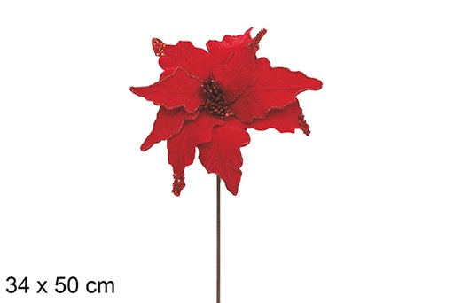 [117741] Flor de Pascua roja 34x50 cm