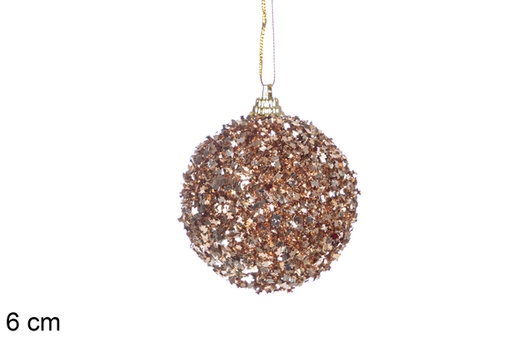 [117770] Bola de Natal âmbar com strass 60 cm