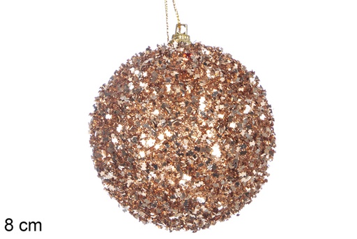 [117771] Amber Christmas ball with rhinestones 80 cm