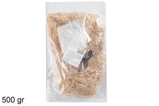 [117983] Straw in a bag with cellophane and bow 500 gr.