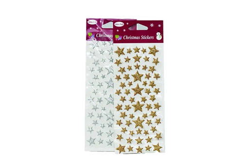 [118043] Assorted Christmas star gift stickers