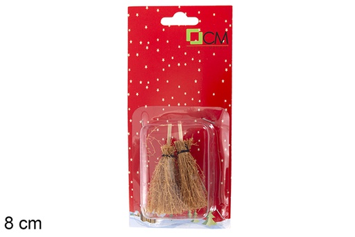 [118100] Pack 2 vassouras em blister 8 cm