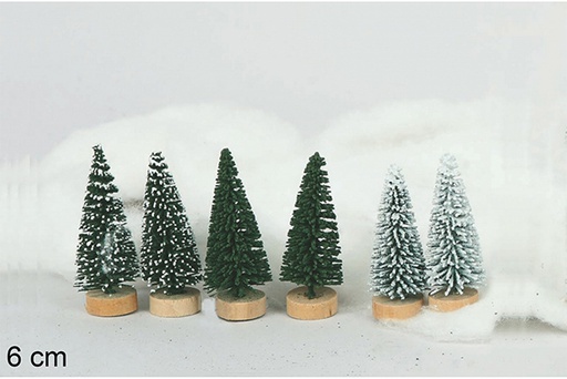 [118127] Pack 2 alberi colorati assortiti in sacchetto 6 cm
