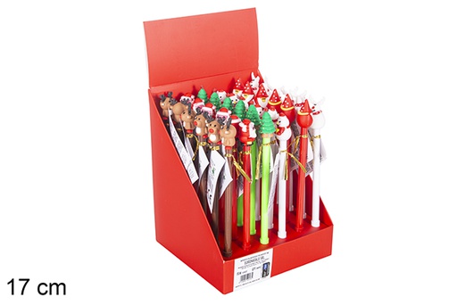 [118128] Assorted Christmas pen 17 cm