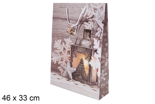 [118188] Christmas gift bag decorated with streetlight 46x33 cm