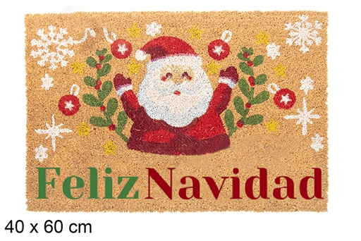 [118343] Doormat decorated Santa Claus mistletoe Merry Christmas 40x60 cm