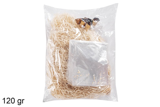 [118436] Bag with straw/cellophane paper/bow 120 gr.