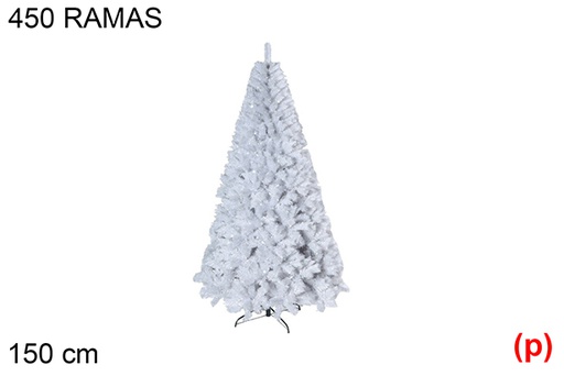 [118493] Sapin de Noël blanc mont blanc 150cm 450 branches