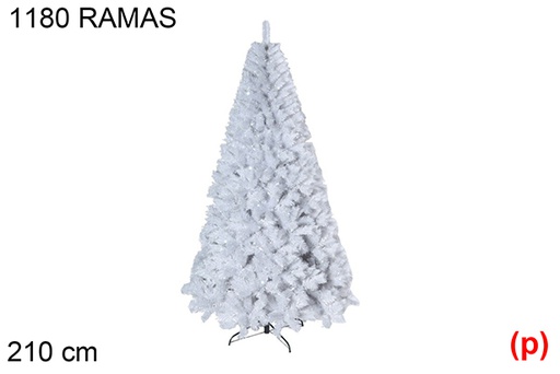 [118496] Albero di Natale bianco mont blanc 210cm 1180 rami