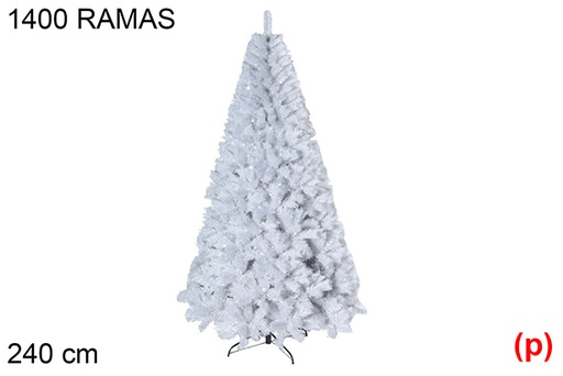 [118497] Árvore de natal branco mont blanc 240cm 1400 ramos