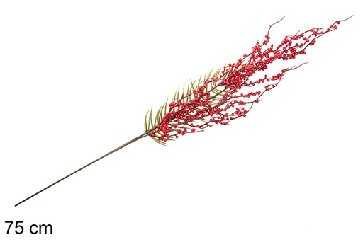 [118523] Red berry branch 75 cm