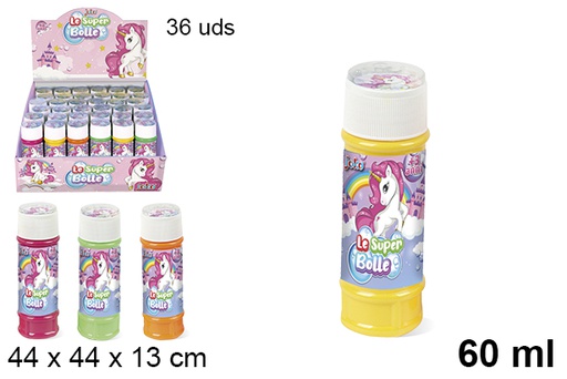 [118634] Tubo pompas jabón Unicornio 60 ml