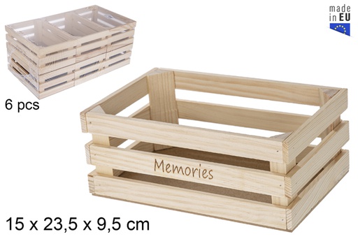 [118746] Caja madera natural &quot;Memories&quot;