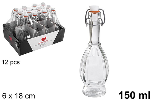 [118758] Glass bottle with mechanical stopper 150 ml