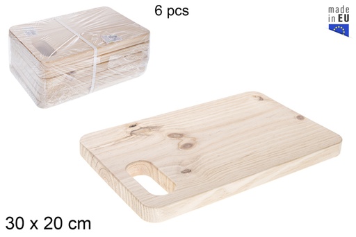 [118766] Tabla de madera con asa 30x20 cm