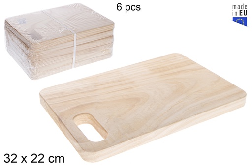 [118767] Planche en bois avec manche 32x22 cm