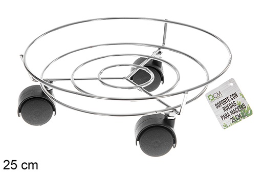 [118785] Suporte para panelas com rodas 25 cm