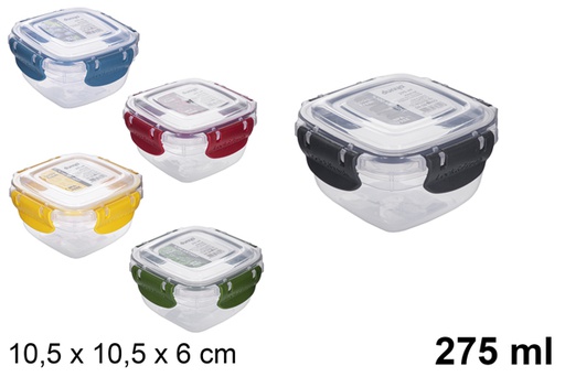 [118804] Hermetic square plastic lunch box 275 ml