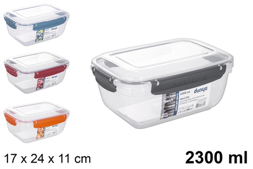 [118811] Hermetic rectangular plastic lunch box 2.300 ml