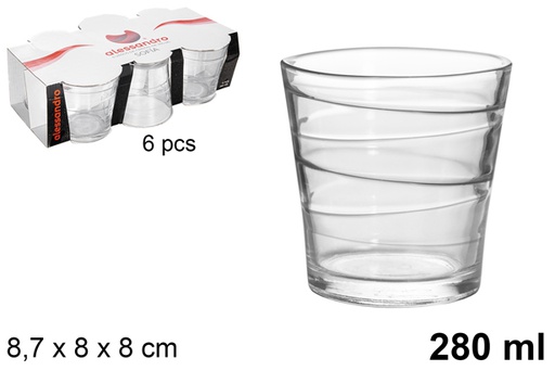 [118850] Pack 6 Sofia water glass glasses 280 ml