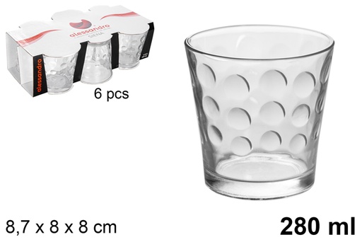 [118852] Pack 6 verres à eau en verre Siena 280 ml