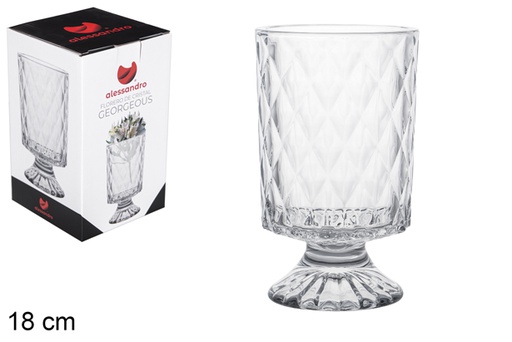 [118855] Vaso de vidro Georgeous 18 cm