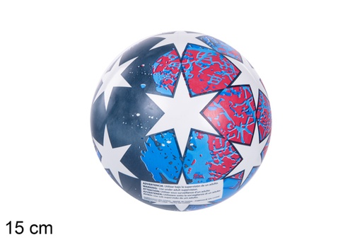 [118917] Balón plástico decorado estrellas 15 cm