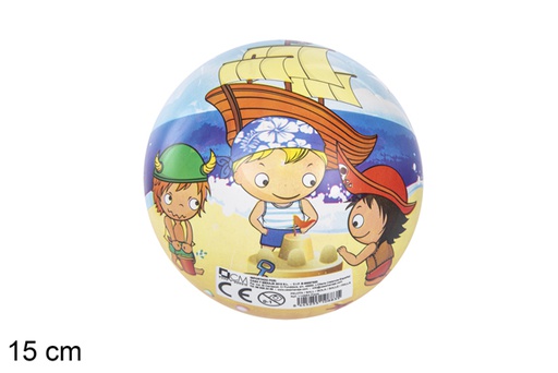 [118919] Boule en plastique décorée pirate 15 cm