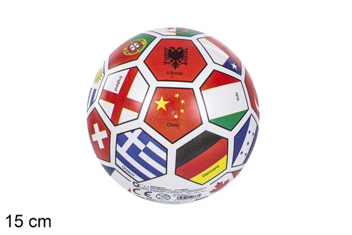 [118921] Inflated ball decorated with country flag 15 cm