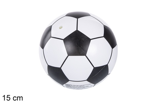 [118922] Bola inchada de futebol branca decorada 15 cm