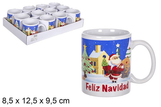 [118937] Caneca de ceramica decorada natalina