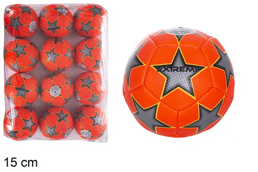 [118953] Mini orange star soccer ball 15 cm