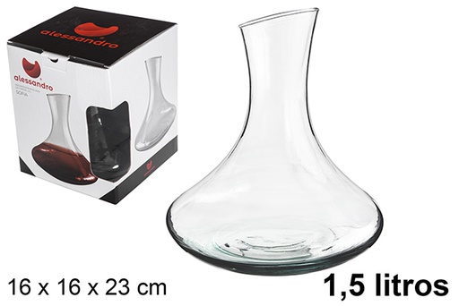 [119003] Decantador cristal biselado Sofía 1,5 litros