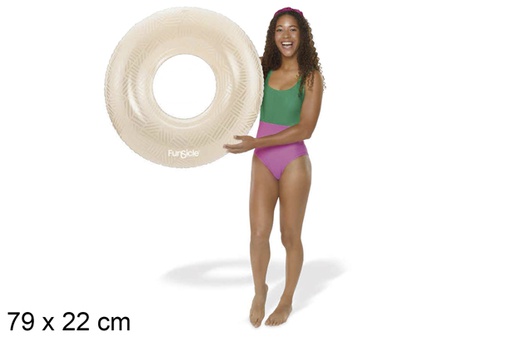 [119124] Galleggiante gonfiabile a quadretti bianchi 79 cm