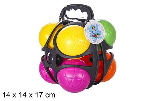 [119142] Set of 8 colored petanque balls