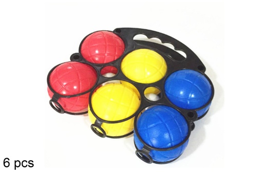[119143] Set of 6 colored petanque balls
