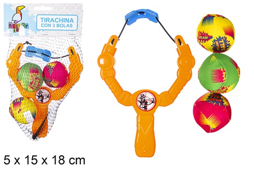 [119146] Lance-pierre avec 3 boule de couleurs assorties