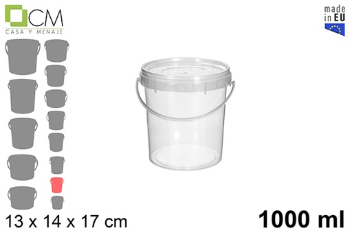 [119251] Multipurpose plastic container 1 l.