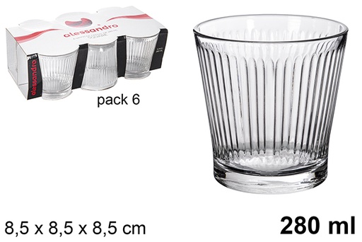 [119300] Pack 6 Rayas crystal glasses 280 ml