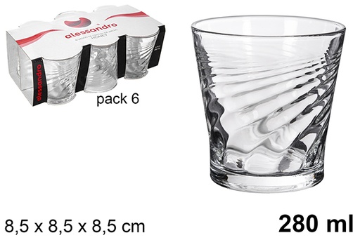 [119302] Pack 6 vasos cristal Honey 280 ml