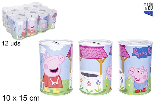 [119321] Salvadanaio in metallo Peppa Pig 10x15 cm