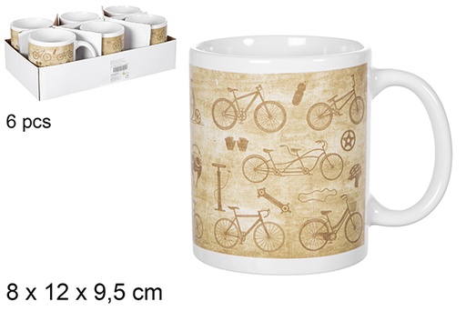 [119358] Mug decorated with bicycles