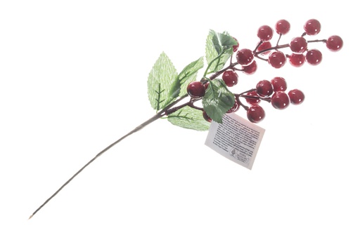 [119385] Christmas branch red berries 35 cm