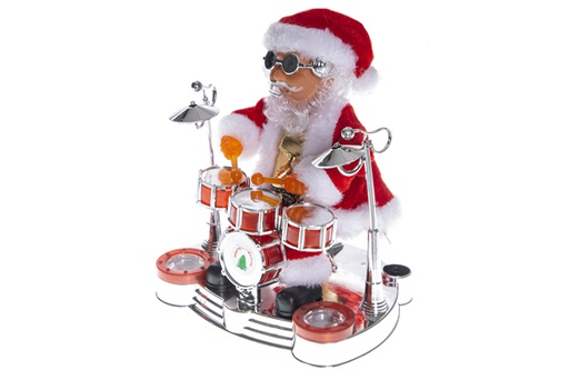 [119410] Papa Noel con bateria, musica y movimiento