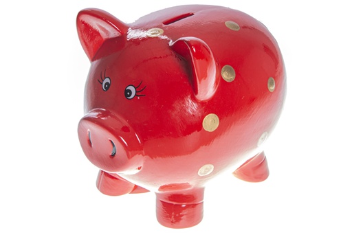 [119449] Ceramic piggy bank red pig 22 cm