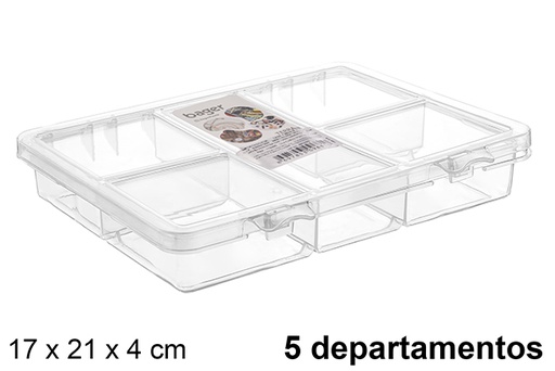 [119485] Plastic box organizer 5 departments