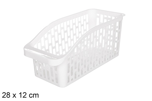 [119488] White Midi plastic organizer 28x12 cm